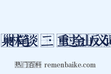 巢林笔谈·二·重过金山反义词是什么意思的图片
